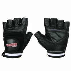 WebCitz - The Fitness Store Grizzly Paw Premium Leather Weight Training Gloves Lifting Gloves