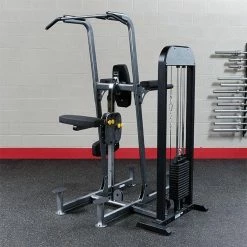 WebCitz - The Fitness Store Dual Station Machines Body Solid Weight Assist Knee Raise, Dip And Chin Station