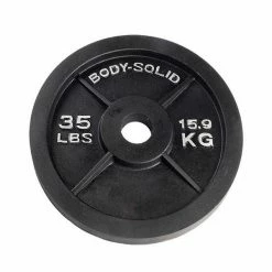 WebCitz - The Fitness Store Body Solid Black Cast Iron Olympic Plates - Each Free Weights