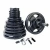 WebCitz - The Fitness Store Body Solid 400 Lb Rubber Grip Olympic Weight Set With Bar And Collars