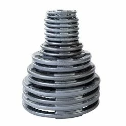 WebCitz - The Fitness Store Body Solid 355 Lb Gray Cast Iron Grip Olympic Plate Set