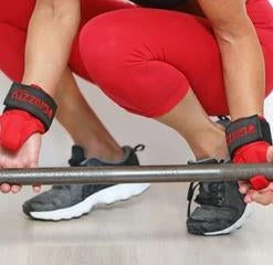 WebCitz - The Fitness Store Lifting Straps Grizzly Lifting Hooks With Neoprene Wrist Wraps