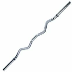 WebCitz - The Fitness Store Free Weights Body Solid Standard Curl Bar - Chrome