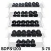 WebCitz - The Fitness Store Body Solid 5 To 75 Lb Rubber Round Dumbbell Set