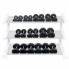 WebCitz - The Fitness Store Free Weights Body Solid 5 To 50 Lb Rubber Round Dumbbell Set