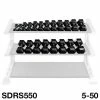 WebCitz - The Fitness Store Body Solid 5 Thru 50 Lb Rubber Hex Dumbbell Set Free Weights