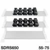 WebCitz - The Fitness Store Body Solid 55 Thru 75 Lb Rubber Hex Dumbbell Set Free Weights