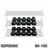 WebCitz - The Fitness Store Body Solid 80 Thru 100 Lb Rubber Hex Dumbbell Set