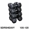 WebCitz - The Fitness Store Body Solid 105 Thru 120 Lb Rubber Hex Dumbbell Set Free Weights