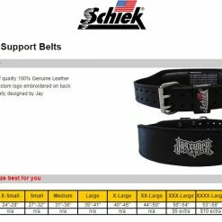 WebCitz - The Fitness Store Schiek Model J2014 Jay Cutler 4" Black Leather Lifting Belt Accessories