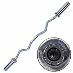 WebCitz - The Fitness Store Free Weights Body Solid Olympic Curl Bar - Chrome