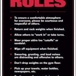 WebCitz - The Fitness Store Accessories Algra Weight Training Rules Poster