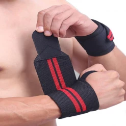 WebCitz - The Fitness Store Grizzly Heavy Duty Red Line Wrist Wraps Sports Medical